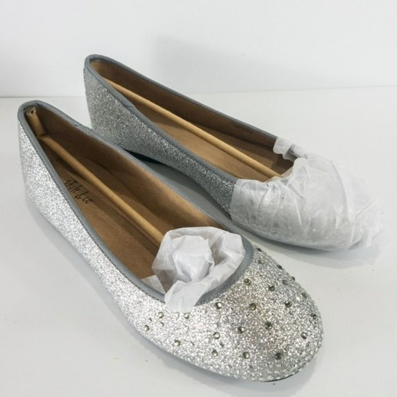 Style & Co Angelynn Flats Pewter -8 WIDE - Picture 6 of 8